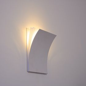 Paper Curve LED Wall Light, Modern Minimalist Wall Sconce with Curved Design, Soft Warm White Light for Bedroom, Living Room, Hallway, or Stairca