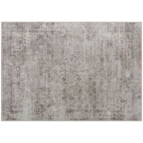 Machine Washable Area Rug 5x7, Non-Slip Traditional Floor Carpet for Living Room, Bedroom, Light Mixed-Brown