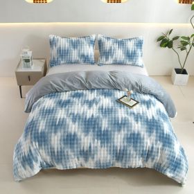 Reversible Faux Rabbit Fur Duvet Cover Set With Camo & Gradient Boho Design, Ultra Soft, Hypoallergenic, Plush Luxury Bedding For All-Season Comf (Option: Twin)